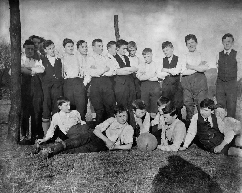Football at Blairs College 1920s.